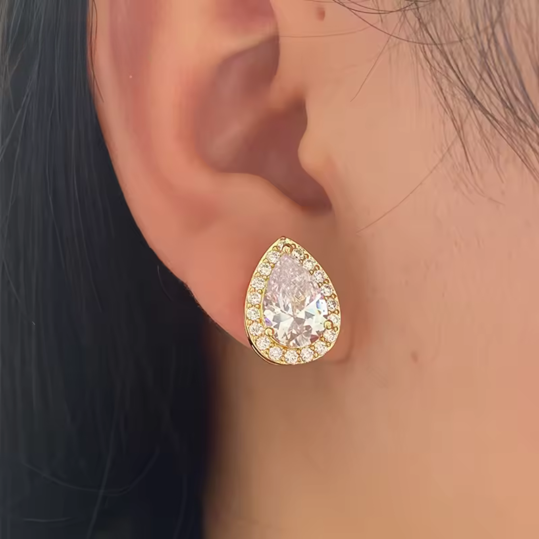 Radiant Teardrop - Earrings - Stainless Steel-Jordyn the Label