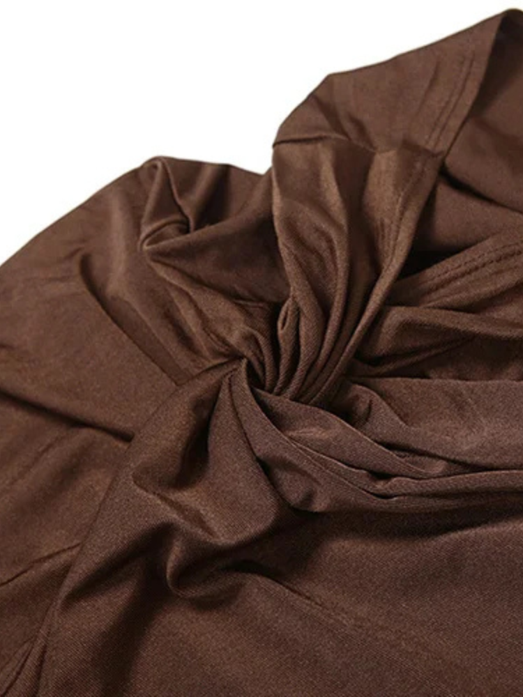 Cut Out Bodycon Maxi Dress – One Shoulder Evening Party Dress