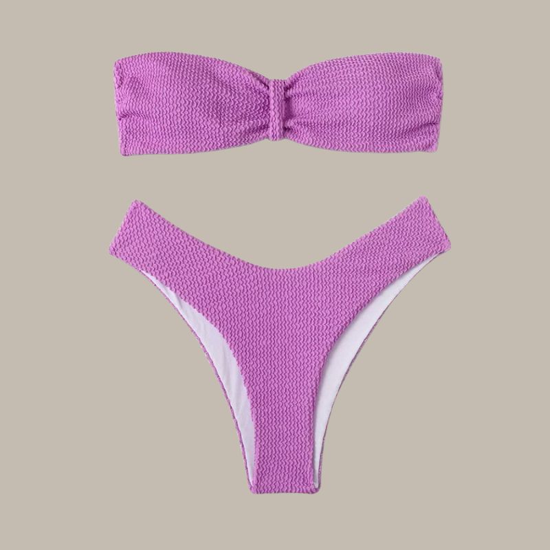 Sophie - Ribbed Bandeau Bikini Set-Jordyn the Label