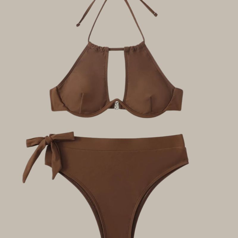 High Waist Padded Bikini Set-Jordyn the Label
