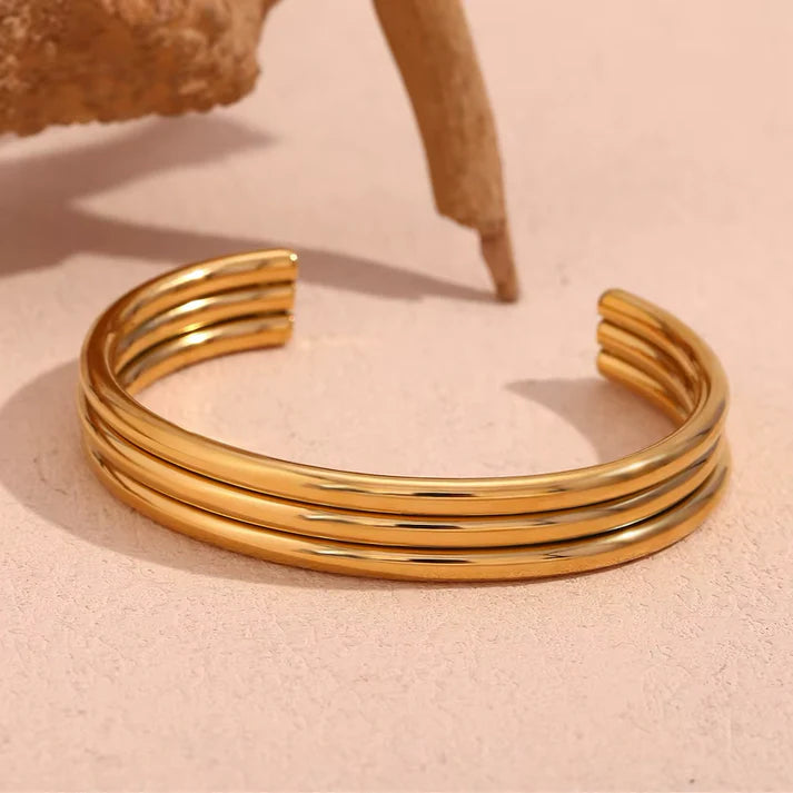 Sterling Triple Wire Adjustable Ring for Women-Jordyn the Label