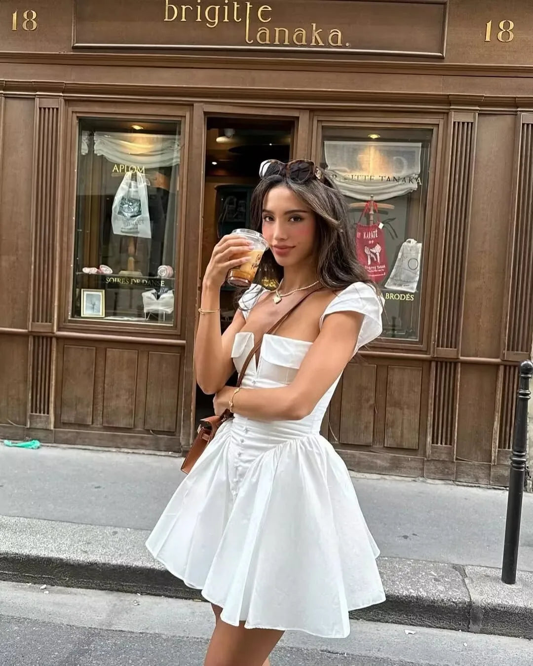 White Mini Dress – Elegant fit & Flare Corset Party Dress