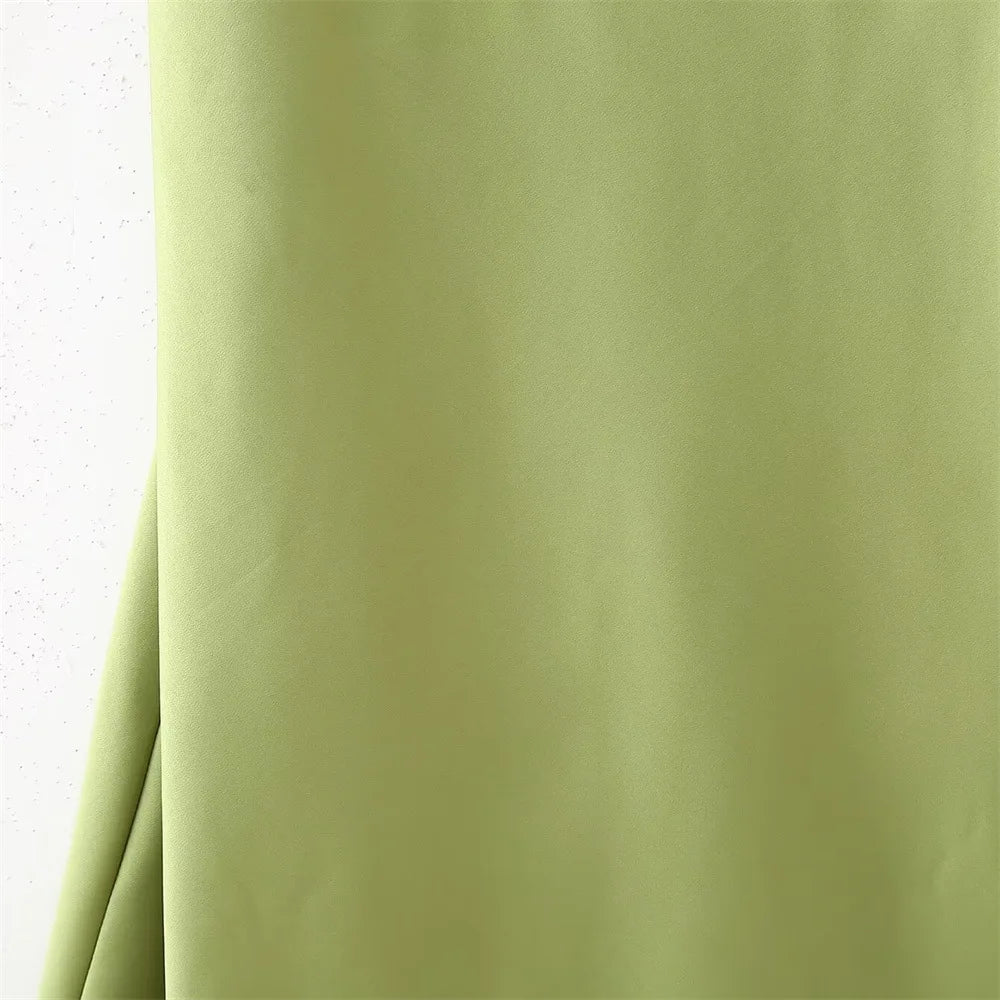 One Shoulder Satin Maxi Dress Formal Evening Gown