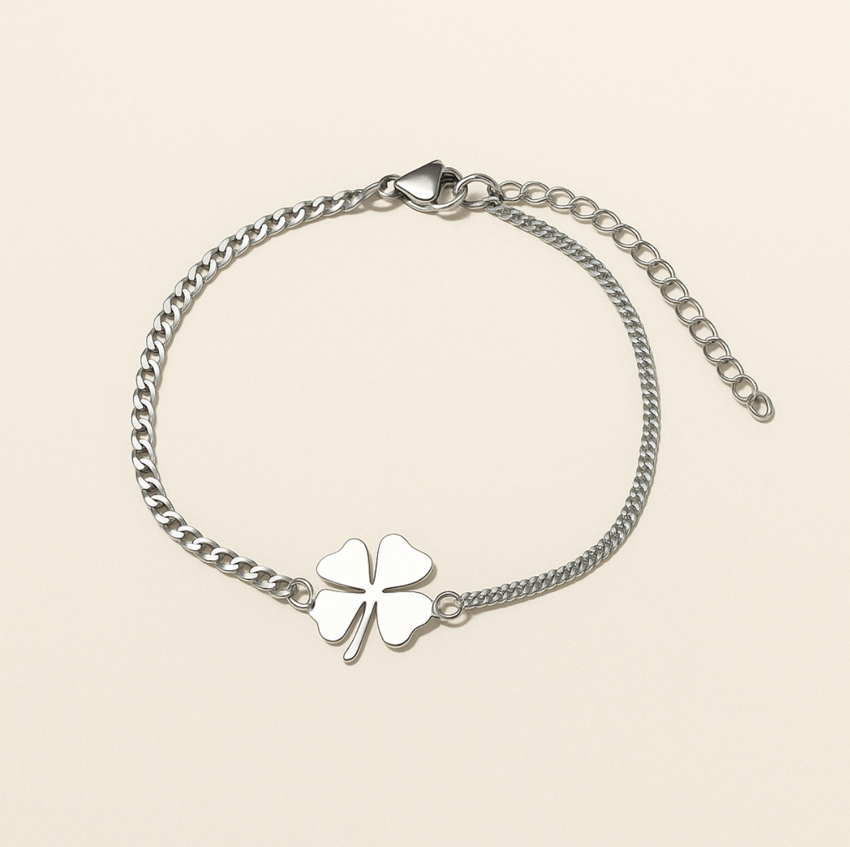 Lucky Clover - Bracelet - Stainless Steel-Jordyn the Label