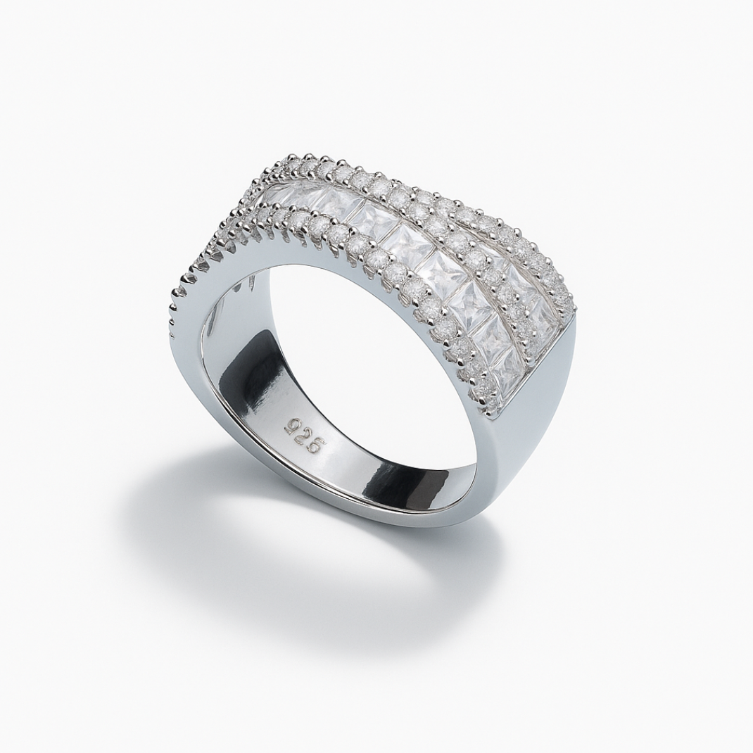 Ethereal Cross - Ring - Stainless Steel-Jordyn the Label