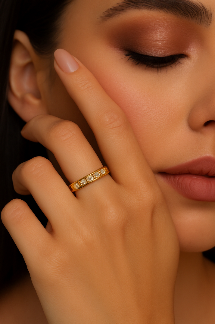 Glowing Luxe - Ring - Stainless Steel-Jordyn the Label