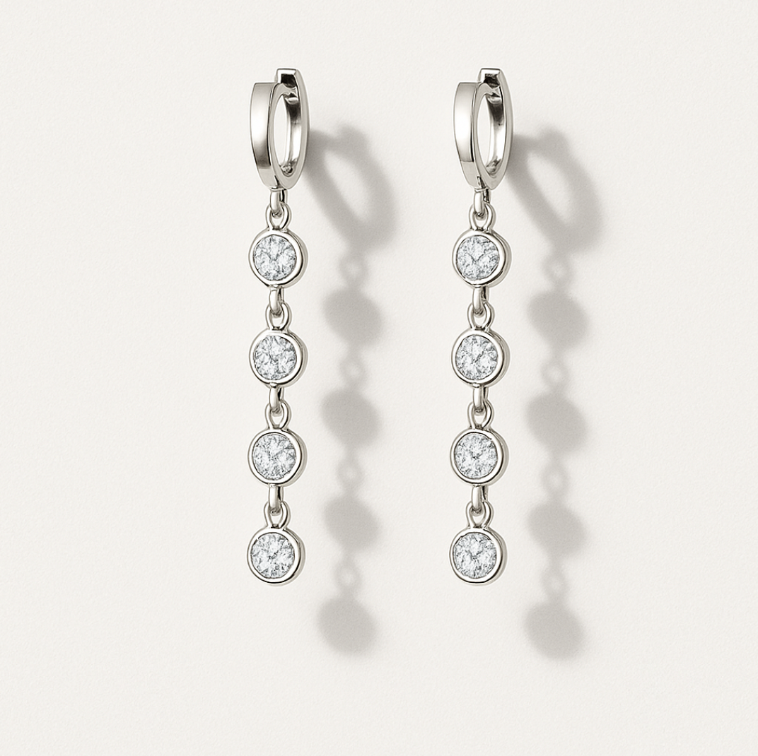 Lustrous Tassel - Earrings - Stainless Steel-Jordyn the Label
