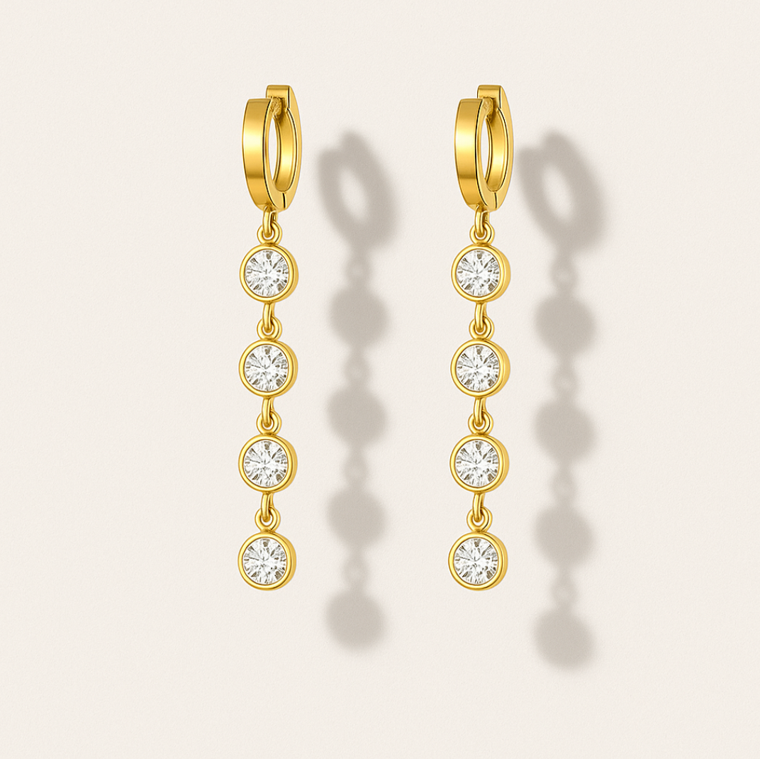 Lustrous Tassel - Earrings - Stainless Steel-Jordyn the Label