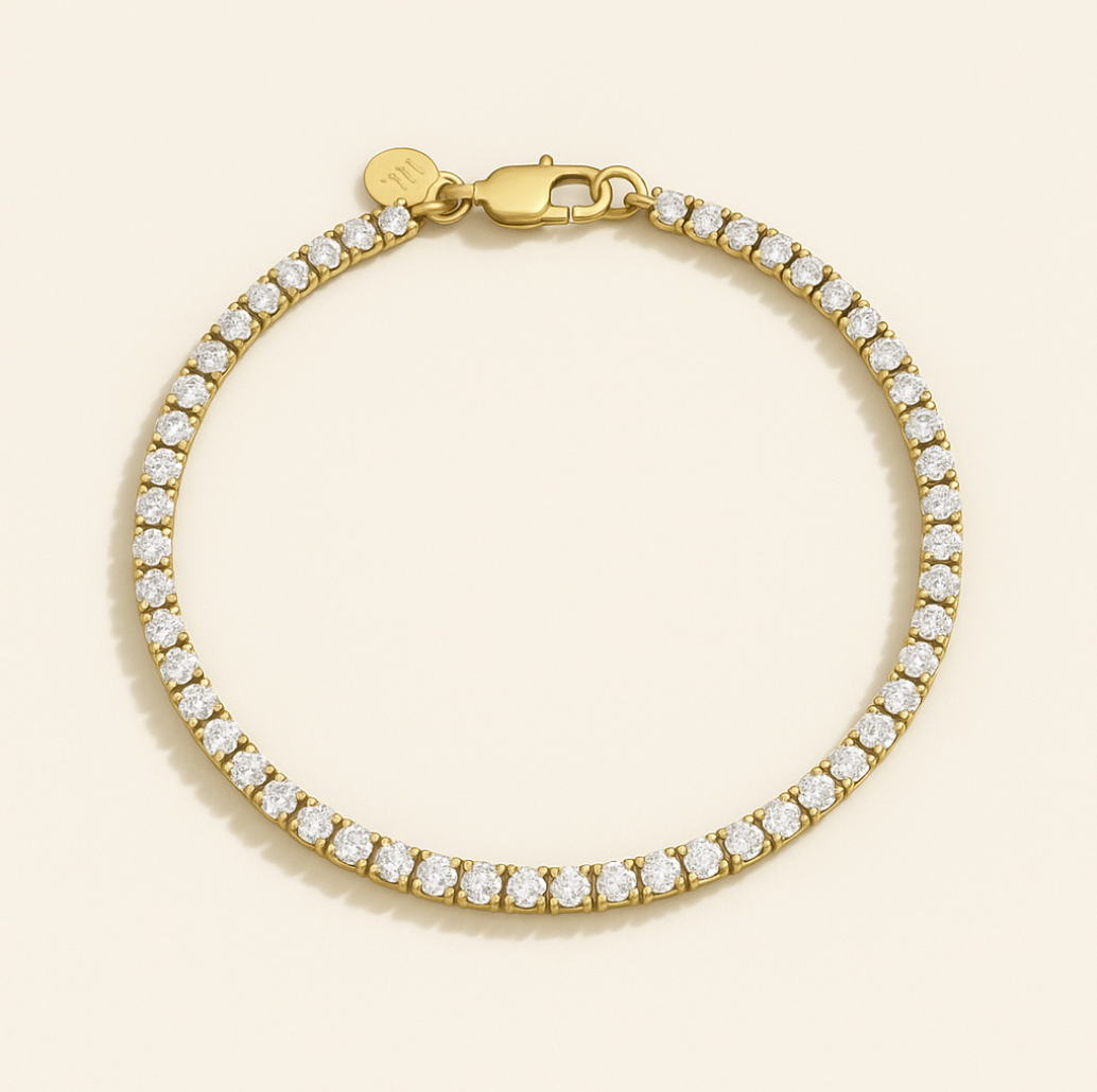 Aura - Tennis Bracelet - Stainless Steel-Jordyn the Label