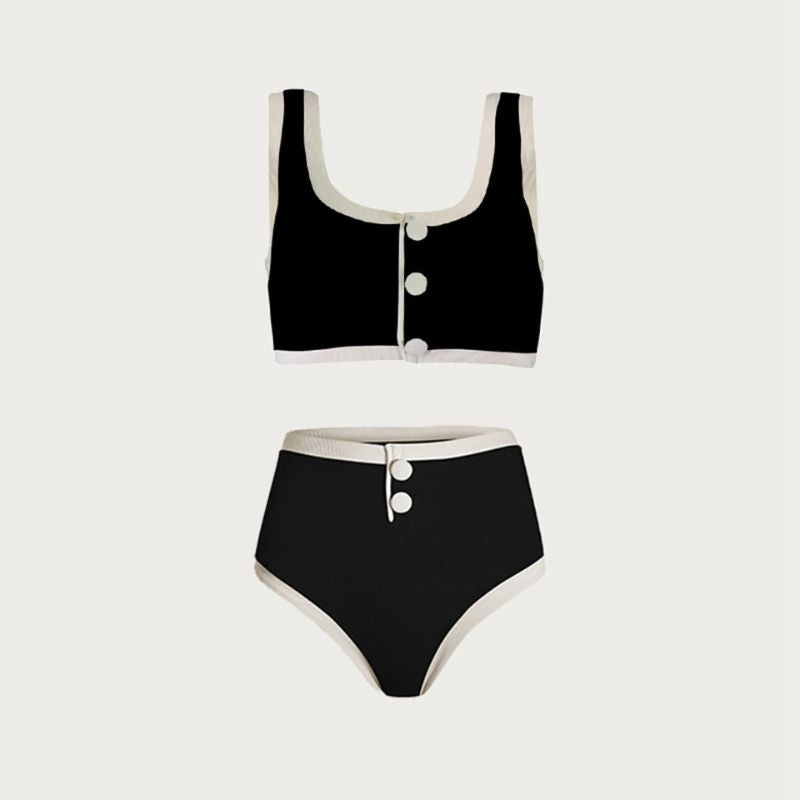 Contrast Binding Two Piece Bikini Set-Jordyn the Label
