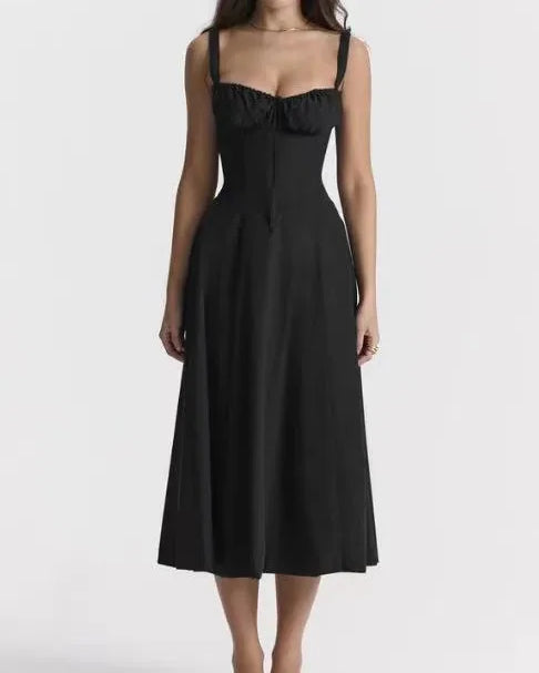 Corset Maxi Dress β Spaghetti Strap Split Beach Dress