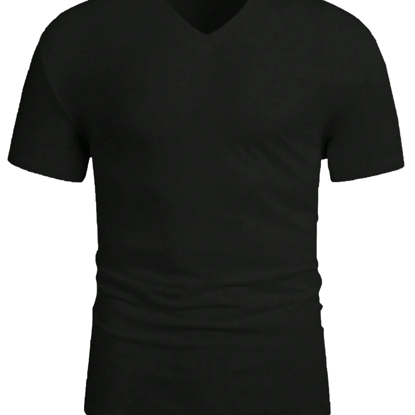 Men’s Slim Fit V Neck T Shirt – Casual Short Sleeve Cotton Tee