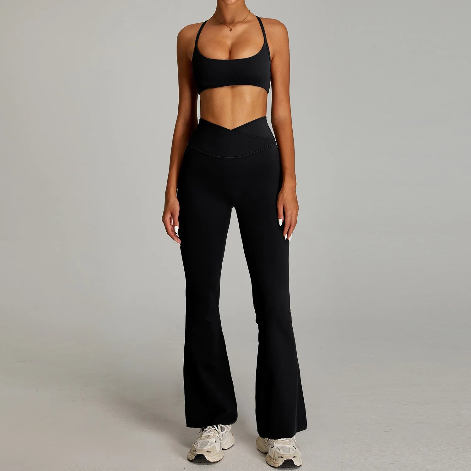 2 Piece Yoga Set – Sports Bra & High Waist Leggings Gym Activewear