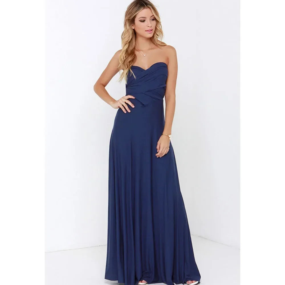 Elegant Halter Backless Maxi Evening Dress