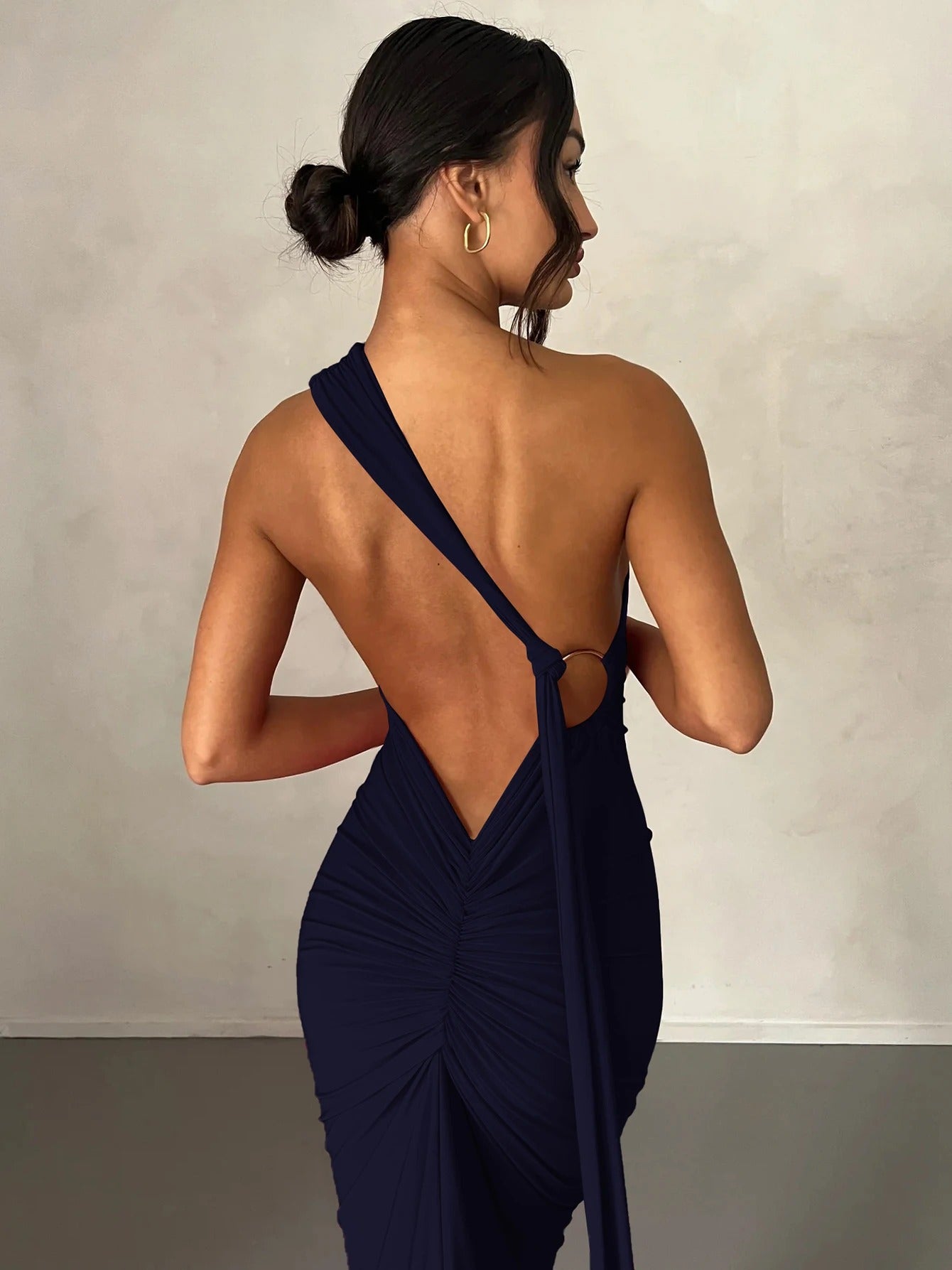 Backless Maxi Dress – Halter Neck Evening Party Gown
