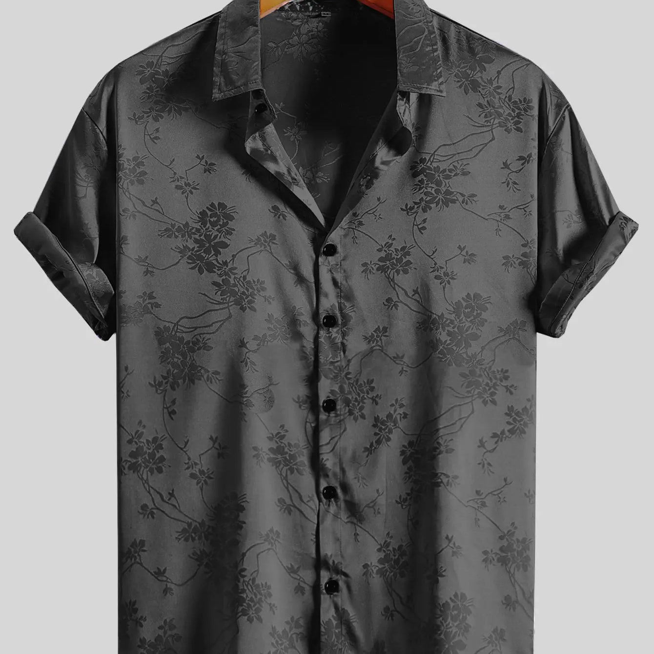 Men’s Embroidered Casual Button Up Summer Shirt