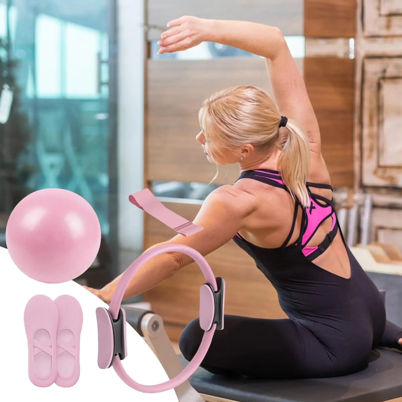 Pilates Kit – Ball, Ring & Resistance Band Set for Home Workout & Fitness