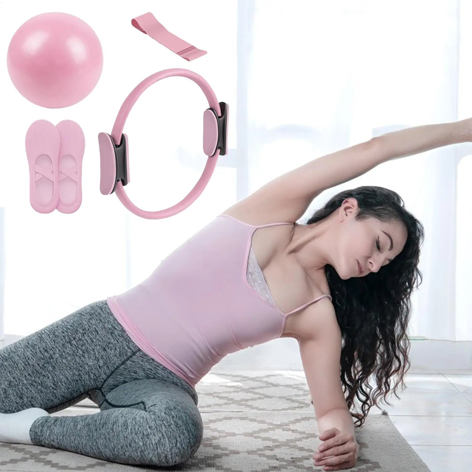 Pilates Kit – Ball, Ring & Resistance Band Set for Home Workout & Fitness