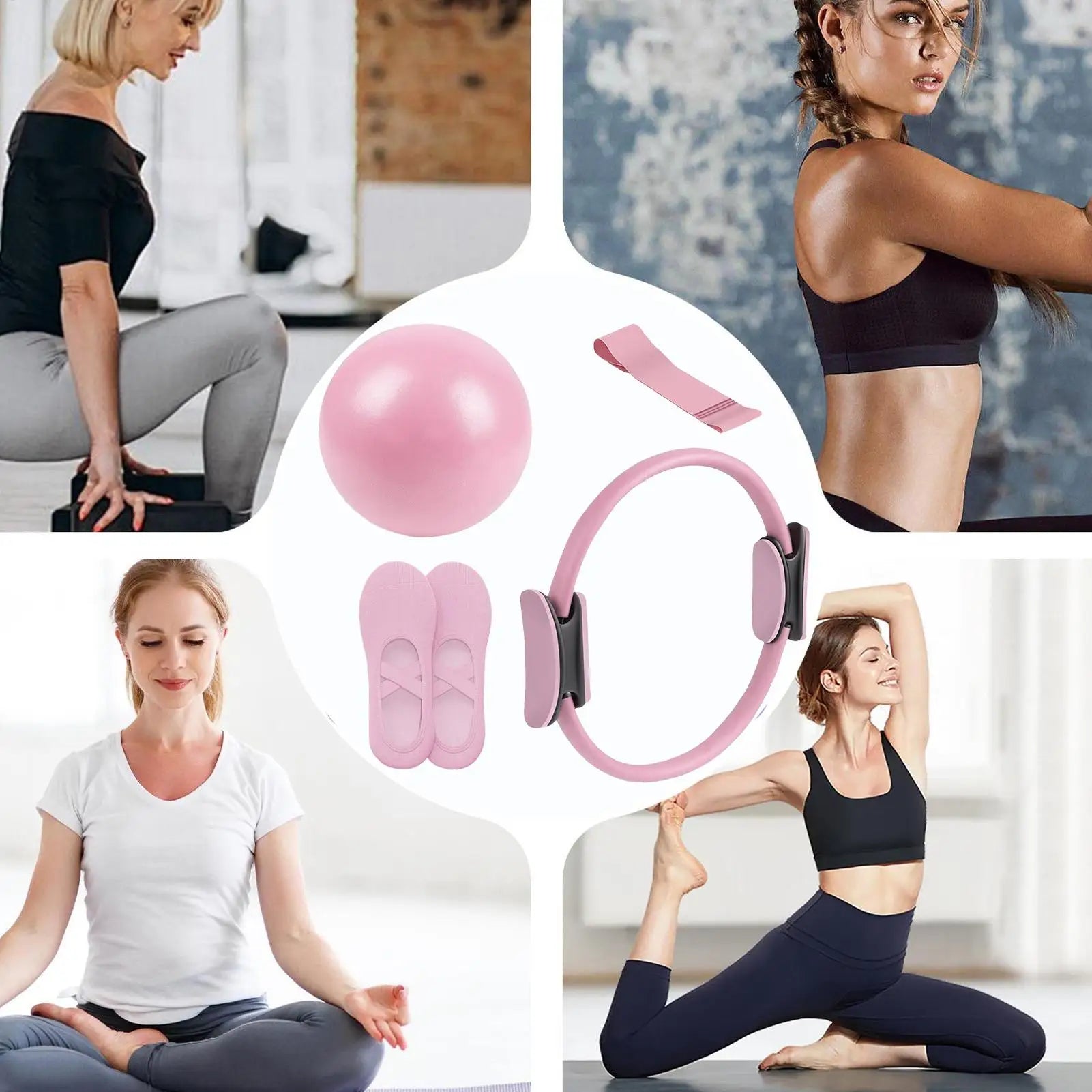 Pilates Kit – Ball, Ring & Resistance Band Set for Home Workout & Fitness