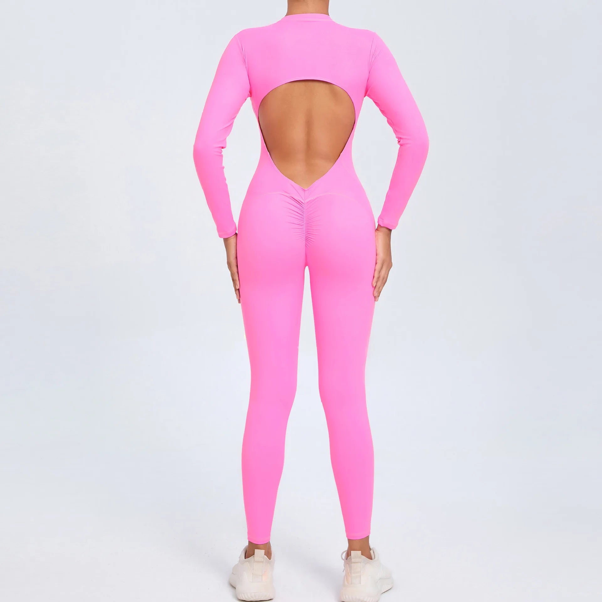 Backless Jumpsuit – Long Sleeve Seamless Activewear