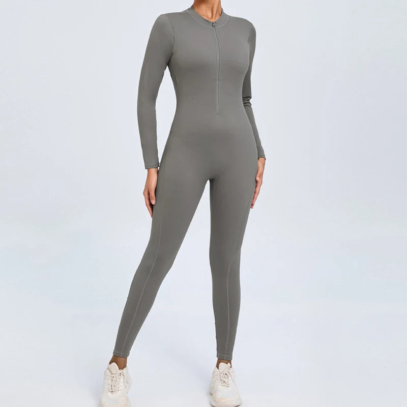 Backless Jumpsuit – Long Sleeve Seamless Activewear