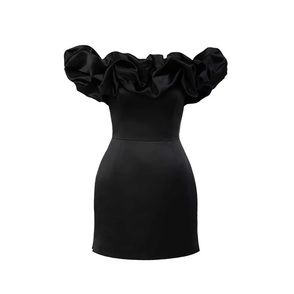 Off Shoulder Ruffle Mini Dress – Elegant Party Outfit