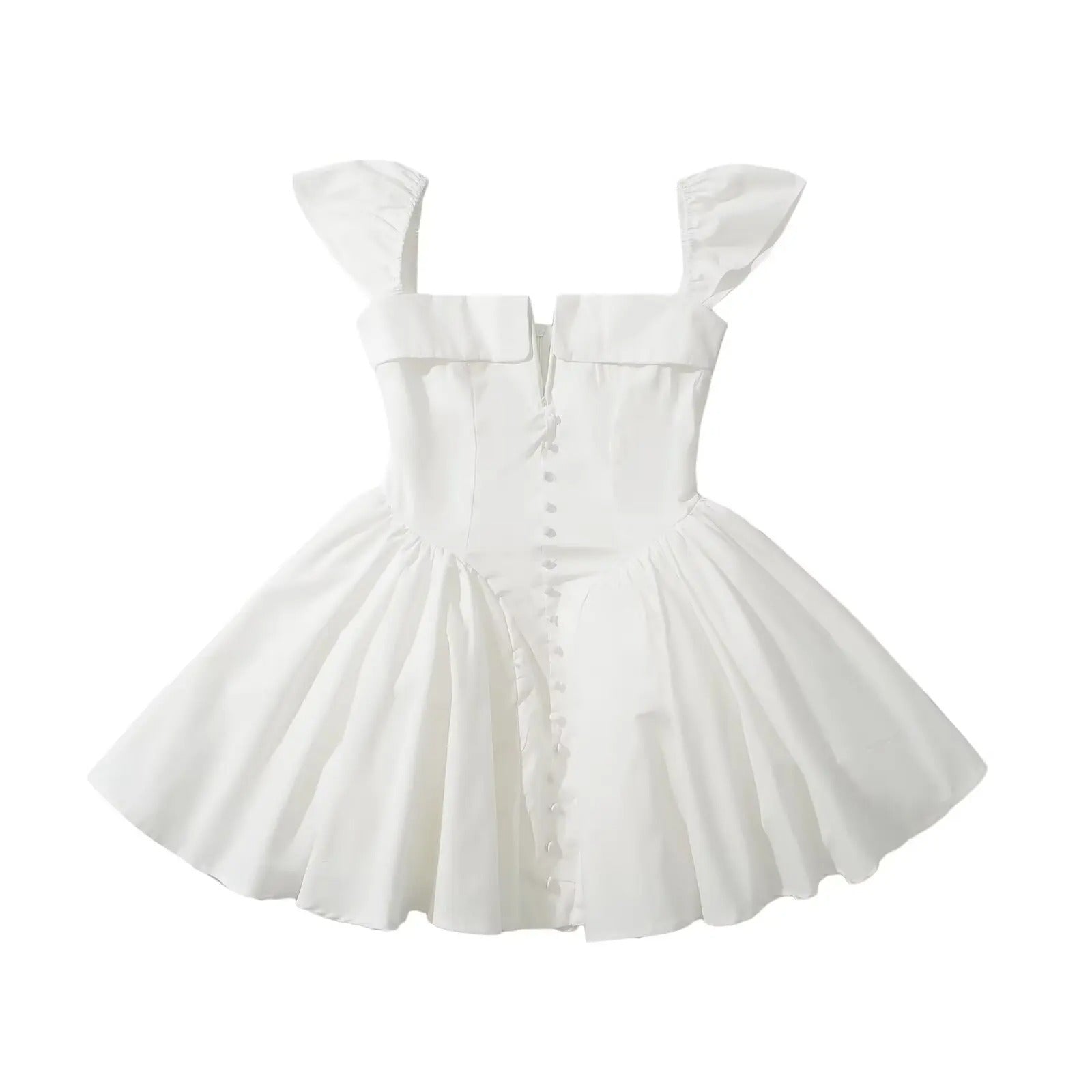 White Mini Dress – Elegant fit & Flare Corset Party Dress