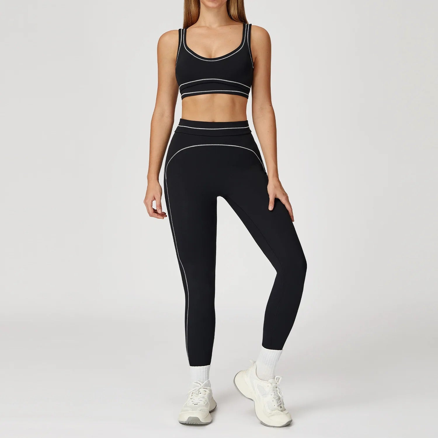 2 Piece Yoga Set – High Waist Leggings & Sports Bra Activewear
