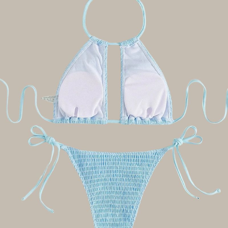 Ella - Smocked Halter Tie Bikini-Jordyn the Label