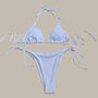 Mila - Halter Ribbed Thong Bikini-Jordyn the Label