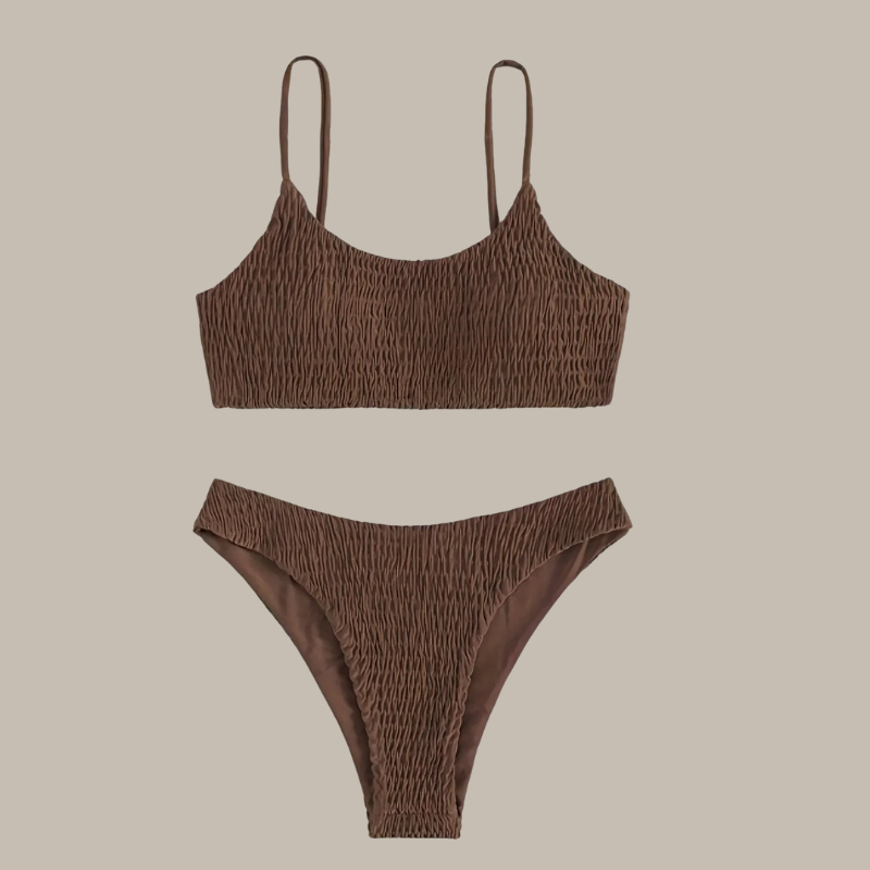 Saar - Wrinkled Thong Bikini Set-Jordyn the Label