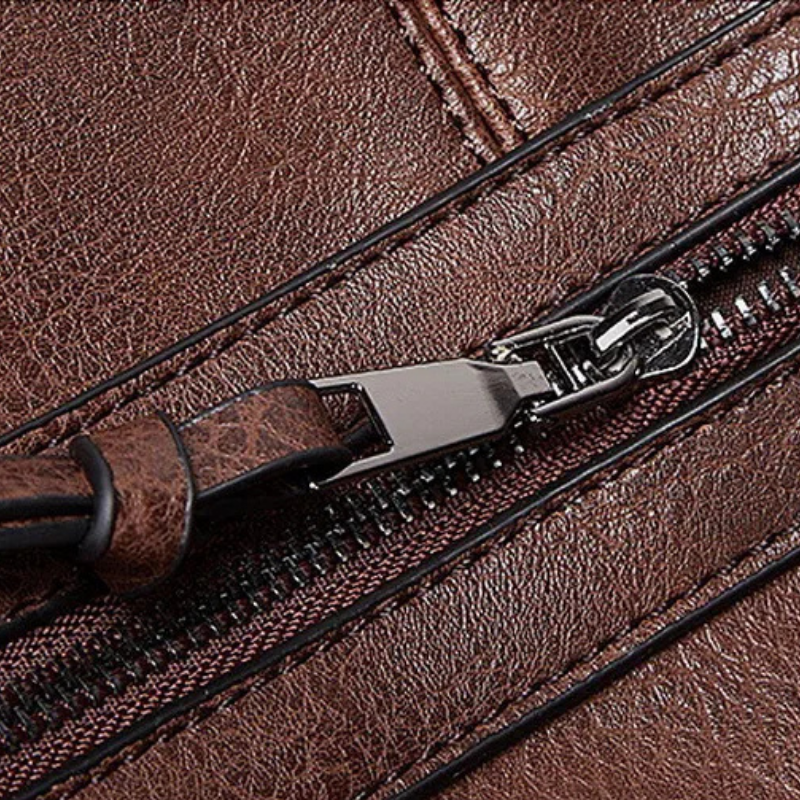 Leather Shoulder Bag – Vintage Tote with Tassel & Crossbody Strap