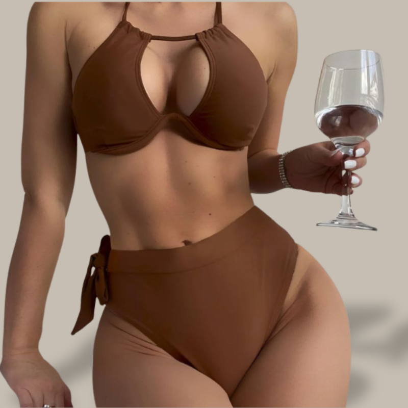 High Waist Padded Bikini Set-Jordyn the Label
