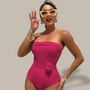 Alana Bandeau Flower Monokini Swimwear-Jordyn the Label