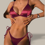 Nora - Metallic Satin Brazilian Bikini-Jordyn the Label