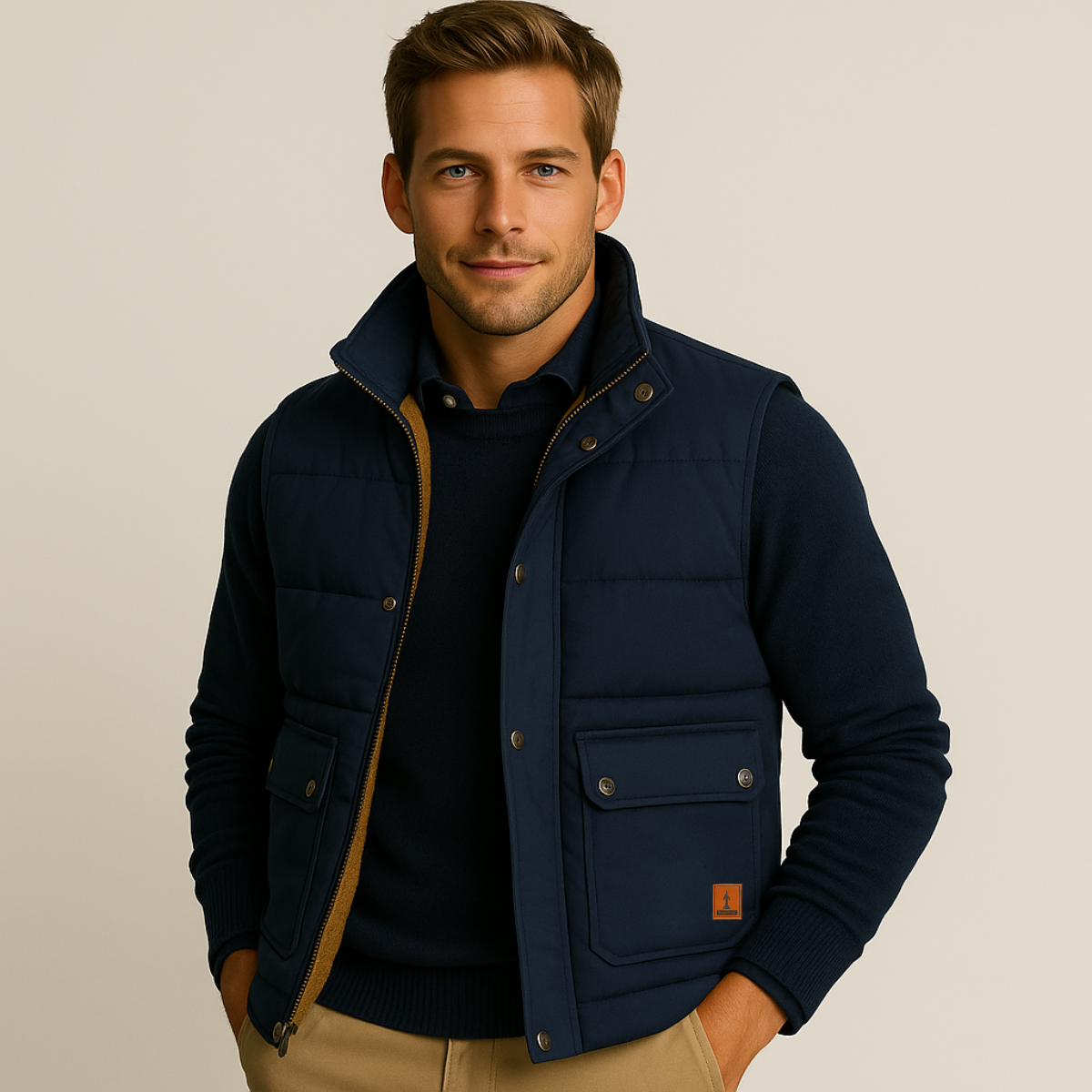 The Aspen Men's Warm Modern Fleece Lined Winter Gilet