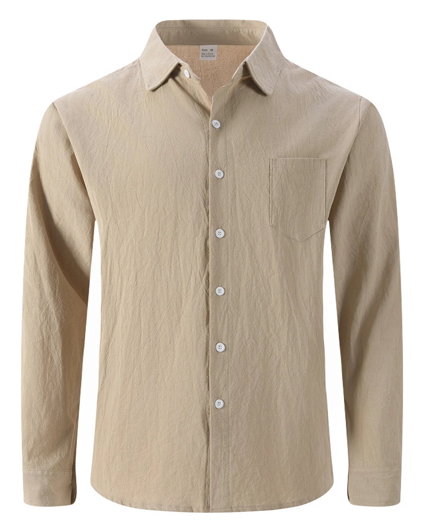Men’s Linen Button Up Shirt – Casual Summer Beachwear Top