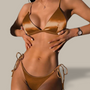 Nora - Metallic Satin Brazilian Bikini-Jordyn the Label