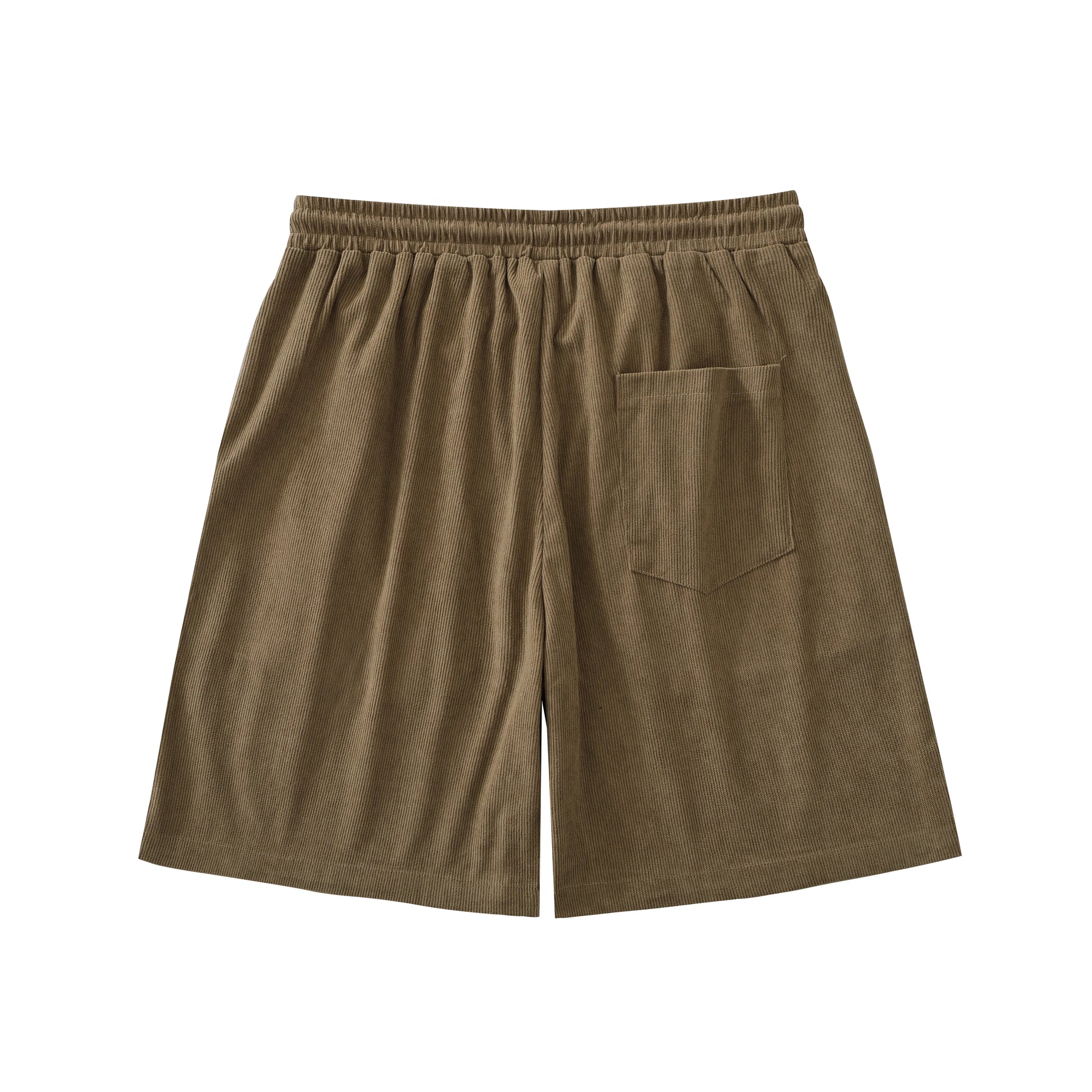 Men’s Corduroy Beach Shorts – Casual Summer Elastic Waist Board Shorts