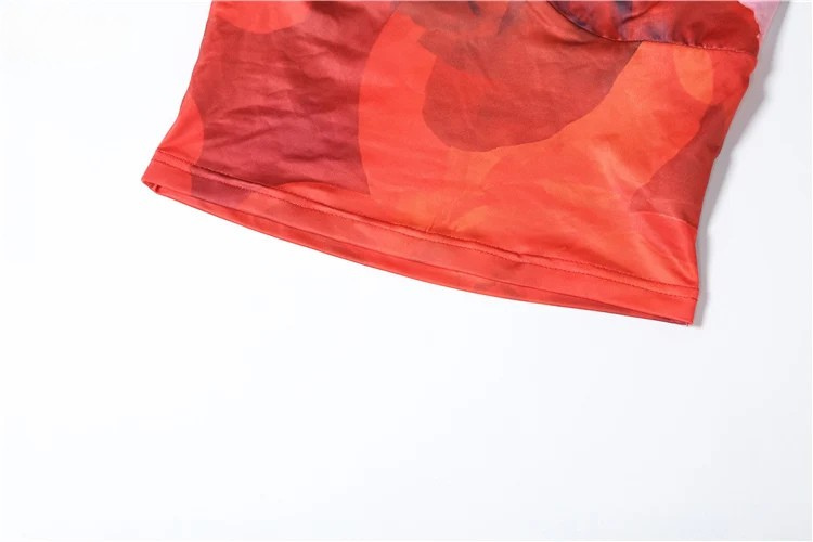 Stylish Print Two Piece Set – Satin Crop Top and Maxi Skirt