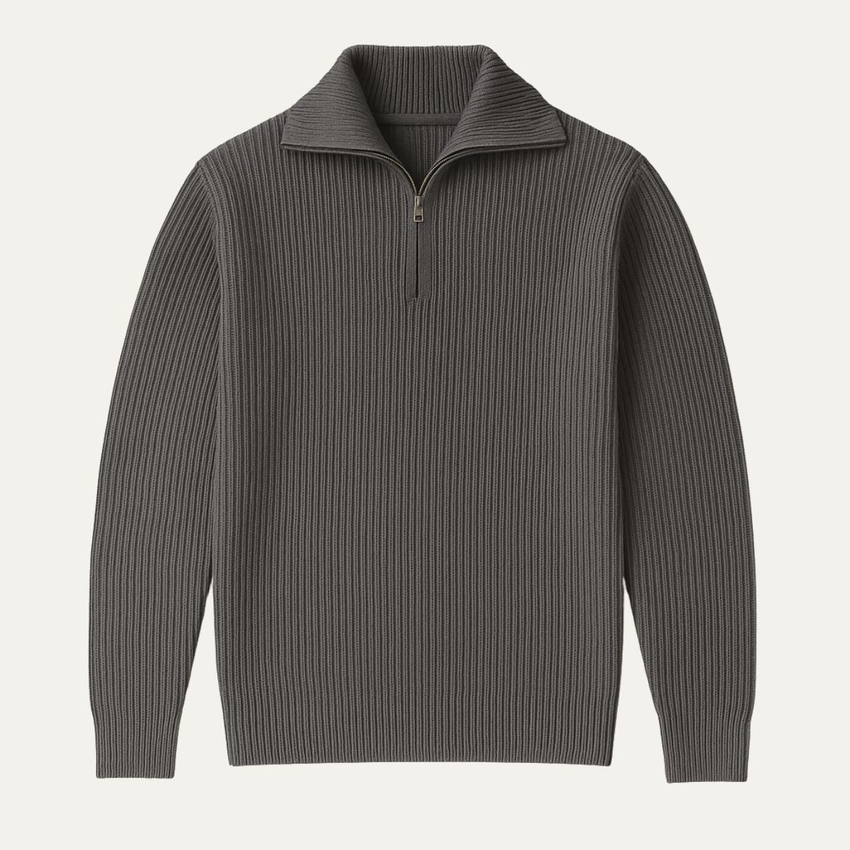 The Merino Knitted Quarter Zip Jumper