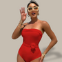 Alana Bandeau Flower Monokini Swimwear-Jordyn the Label