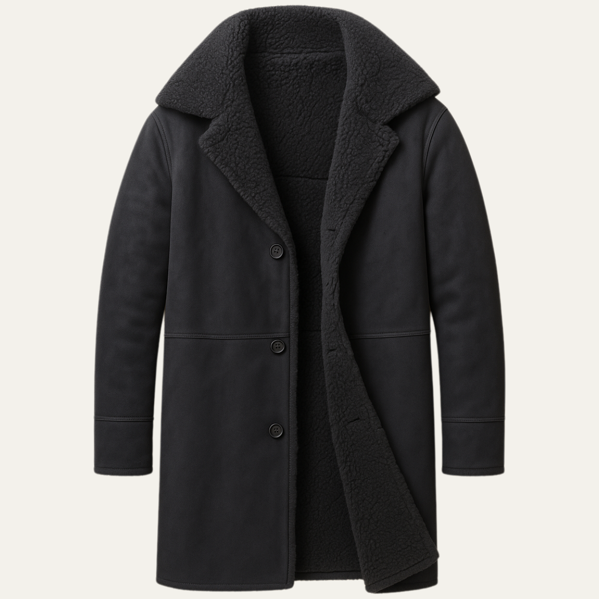 The Aspen Shearling Coat – Men’s Classic Winter Overcoat