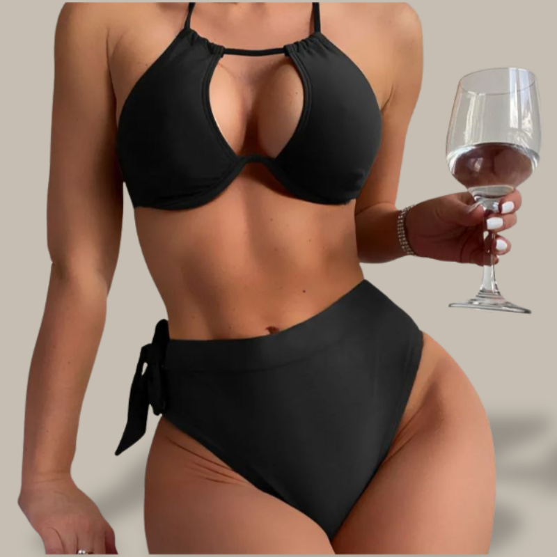 High Waist Padded Bikini Set-Jordyn the Label