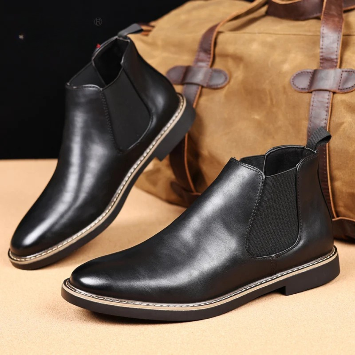 Men’s Slip On Vintage Leather Chelsea Boots