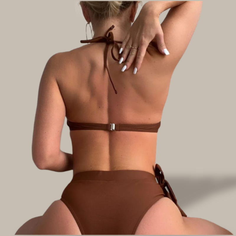 High Waist Padded Bikini Set-Jordyn the Label