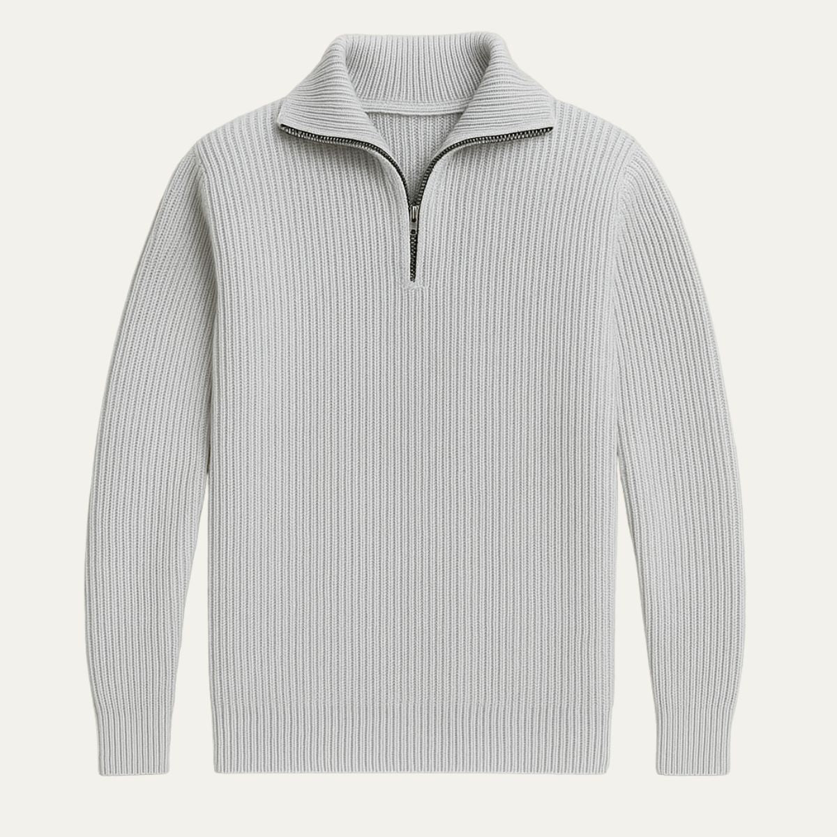 The Merino Knitted Quarter Zip Jumper