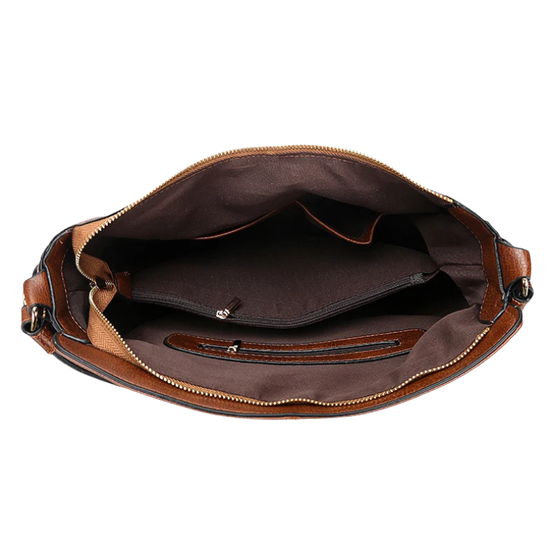 Luxury Leather Hobo Bag – Brown Shoulder & Crossbody Handbag