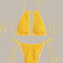 Ella - Smocked Halter Tie Bikini-Jordyn the Label