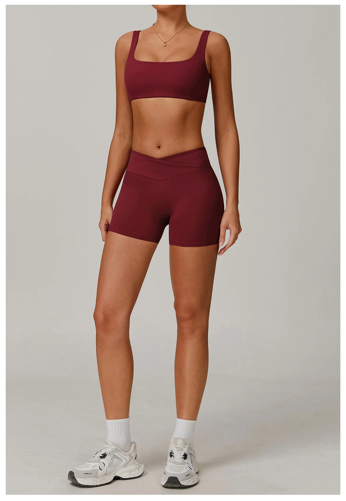 2 Piece Yoga Set – Sports Bra & High Waist Shorts Activewear